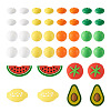 88Pcs 12 Styles Food Grade Eco-Friendly Silicone Beads SIL-TA0001-31-10