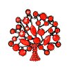 Rich Tree Alloy Rhinestone Brooches for Backpack Clothes PW-WG71302-02-1