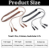 2Pcs 2 Colors Bohemian Imitation Leather Tassel Wrap Chain Belts AJEW-CL0003-47B-2