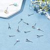 Unicraftale 100 Pcs 5 Styles 304 Stainless Steel Stud Earring Findings STAS-UN0022-10P-4