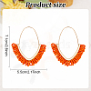 ANATTASOUL 3 Pairs 3 Colors Glass Seed Woven Beads Hoop Earrings EJEW-AN0003-74-2