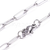 304 Stainless Steel Paperclip Chains X-NJEW-G340-09P-1