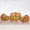 Plastic Sofa & Table & Teapot Miniature Ornament Sets PW-WGAC384-01-3