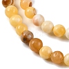 Natural Yellow Jade Beads Strands G-F591-17-6MM-4