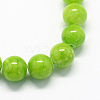 Natural Dyed Yellow Jade Gemstone Bead Strands G-R271-4mm-Y12-2