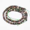 Faceted Natural Indian Agate Rondelle Beads Strands G-K090-11-2