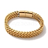 PVD Vacuum Plating 201 Stainless Steel Wheat Chain Bracelets for Women Men BJEW-H612-06B-G-1