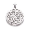 Non-Tarnish 304 Stainless Steel Pendants STAS-F219-01P-1