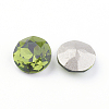 Pointed Back & Back Plated K9 Glass Rhinestone Cabochons RGLA-J012-8mm-228-3