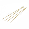 Brass Chain Stud Earring Findings KK-T032-170G-1