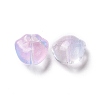 Transparent Spray Painted Glass Beads GLAA-I050-05L-2
