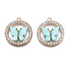 Alloy Rhinestone Pendants X1-PALLOY-S183-001D-RS-2