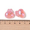 Glitter Plated Animal Resin Cabochons RESI-H163-10C-3