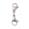 304 Stainless Steel Double Lobster Claw Clasps STAS-E163-57P-C-2