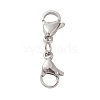 Non-Tarnish 304 Stainless Steel Double Lobster Claw Clasps STAS-E163-57P-C-2