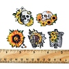 10Pcs 5 Style Halloween Printed Acrylic Pendants MACR-FS0001-44-5