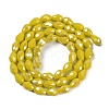 Opaque Solid Color Electroplate Glass Beads Strands EGLA-N013-P4mm-B06-2