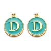 Golden Plated Alloy Enamel Charms ENAM-Q437-15D-1