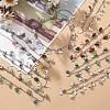 Natural & Synthetic Gemstone Anklets AJEW-AN00512-5