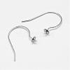 Anti-Tarnish Rhodium Plated 925 Sterling Silver Earring Hooks STER-N0001-024-2