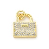 Brass Micro Pave Cubic Zirconia Pendants KK-S511-24G-1