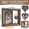 Pet Theme Double Sided Wooden Rotating Photo Frames with DIY Word Heart Charm DJEW-WH0076-002-2