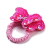 Paillette Cloth Felt Fabric  Hair Ties OHAR-R100-03A-3