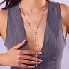 Alloy Crystal Rhinestone Heart Long Y Necklaces for Women WGFA4F3-04-1