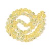 Electroplate Transparent Glass Beads Strands EGLA-Q136-02A-07-2
