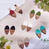 14Pcs 7 Styles Opaque Resin & Transparent Foil Resin Pendants RESI-SZ0001-83-6