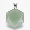 Natural Green Aventurine Gemstone Pendants G-E338-09E-2