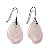 Natural Rose Quartz Teardrop Dangle Earrings EJEW-I315-02P-04-1