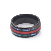 Ion Plating(IP) 304 Stainless Steel Paua Shell Cuff Ring for Women LS-RJEW-M014-01B-F-2