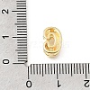 Brass Micro Pave Clear Cubic Zirconia Initial Spacer Bars KK-E802-34G-C-3