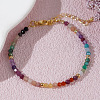 Faceted Round Natural Amethyst & Aquamarine & Apatite & Citrine & Carnelian Beaded Bracelets GF6950-1