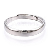 925 Sterling Silver Adjustable Smooth Ring Settings STER-T007-07P-2