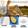 Pet Urn Keychain Personalized Paw Print Urn Pendant Pet Cremation Jewelry Stainless Steel Paw Print Dog Keepsake Cat Dog Urn with Storage Bag JX364A-6