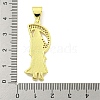 Rack Plating Brass Micro Pave Clear Cubic Zirconia Pendants KK-B091-30G-02-3