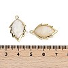 Natural Moonstone Faceted Leaf Pendants G-I375-04G-19-3