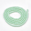 Opaque Solid Color Glass Beads Strands X-GLAA-S178-12B-10-2