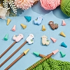 Silicone Alpaca Shape Knitting Needle Stoppers PW-WGB6D24-01-4