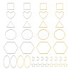40Pcs 16 Style Alloy Linking Rings FIND-PJ0001-27-2