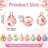 32Pcs 8 Colors Handmade Polymer Clay Pendants CLAY-YW0002-74-2