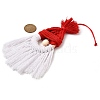 Christmas Handmade Woven Macrame Cotton Thread Santa Claus Pendant Decorations HJEW-JM02455-5