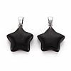 Star Natural Black Stone Pendants G-Q367-23-2