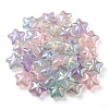 UV Plating Rainbow Iridescent Imitation Jelly Acrylic Beads X-OACR-C007-07-3