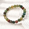 8MM Natural Indian Agate Round Beaded Stretch Bracelets for Women GG-CBA3F02-08-2
