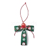 2Pcs Christmas Polyester Grosgrain Cross Pendant Decorations HJEW-JM02609-2