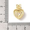 Rack Plating Brass Cubic Zirconia Pendants KK-Z056-14G-02-3