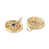 Brass Micro Pave Cubic Zirconia Pendants ZIRC-P092-014G-RS-3